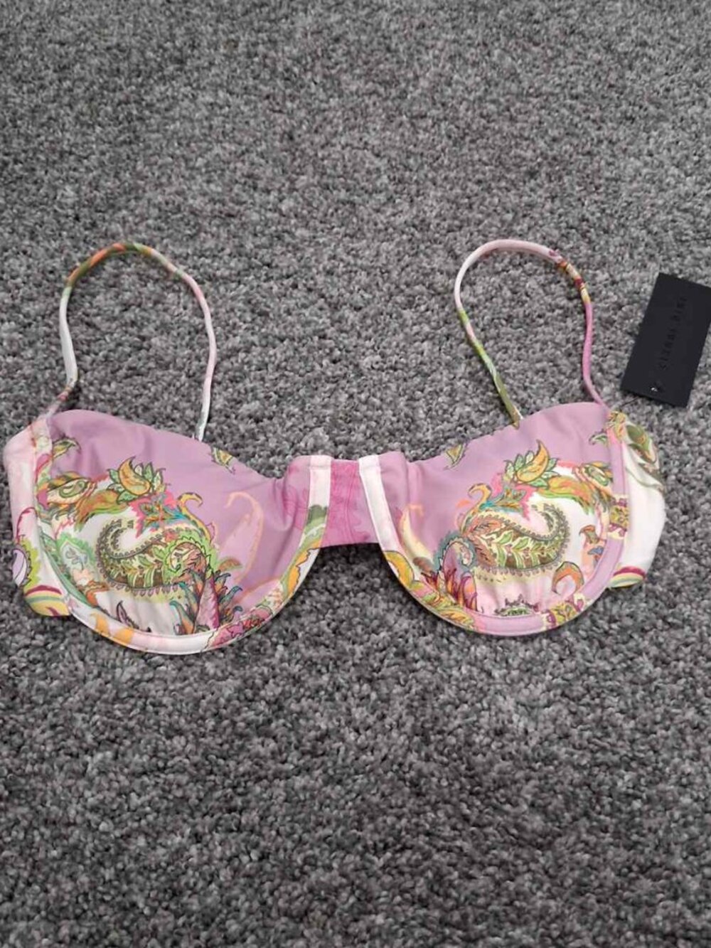 Gianni Bini Paisley Underwire Balconette Bikini Top – Multicolor – Size S (NWT)